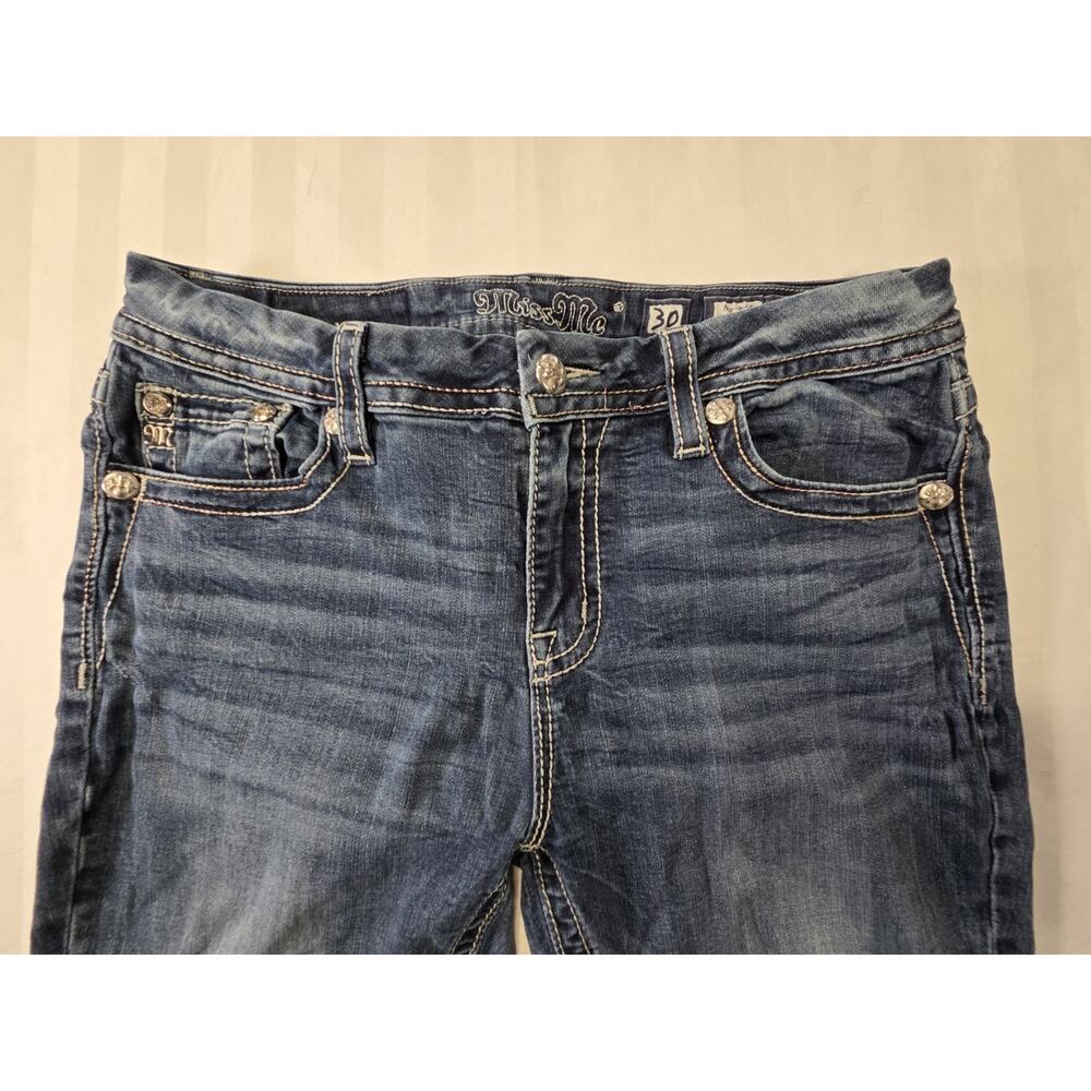 Miss Me Mid-rise Curvy Boot Size 30 Stretch Jeans - Picture 5 of 13